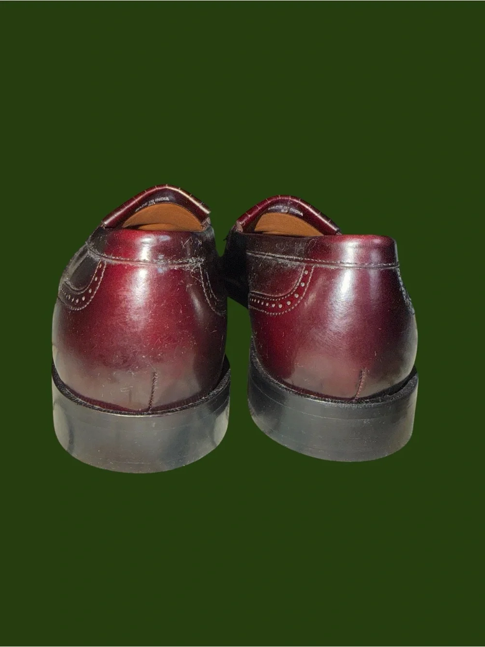 Bostonian Classics Cordovan Kilty Tasseled Wingtip Leather Loafers Men’s Size 10